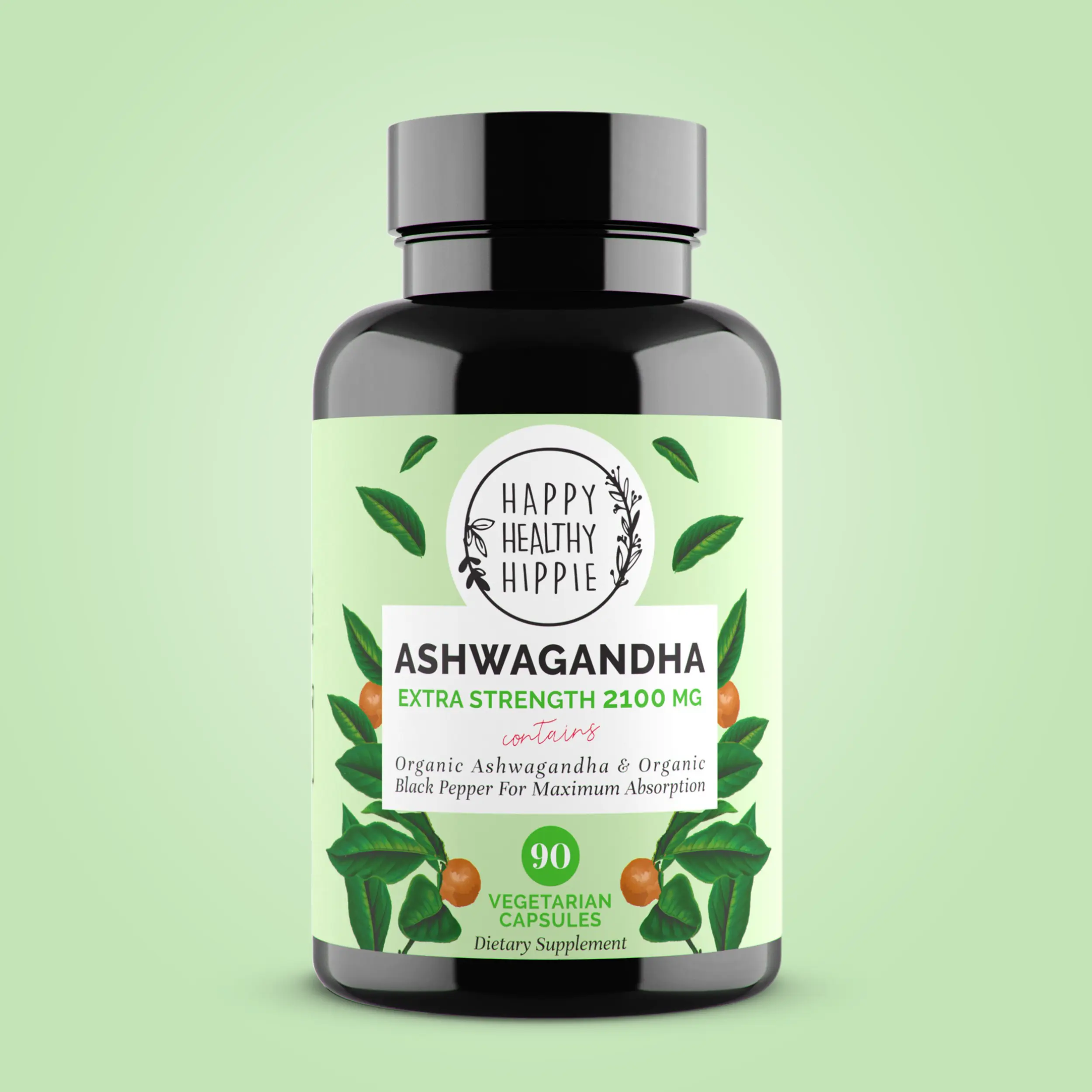 Organic Ashwagandha Capsules - 2100mg Stress Relief Supplement - Extra Strength