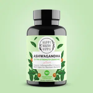 Organic Ashwagandha Capsules - 2100mg Stress Relief Supplement - Extra Strength
