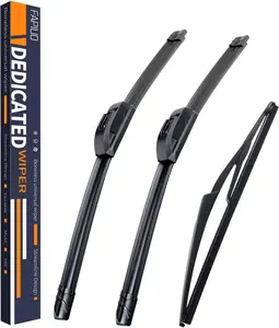 Replacement for Nissan Pathfinder, Rogue Silent Wipers Front and Rear Windshield Wipers "/"+" Full Blade Set ( Pack) J/U HOOK