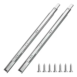 VEVOR Drawer Slides, 24 inch, 10 Pairs Full Extension Ball Bearing Cabinet Rails, 100 LB Load Capacity Heavy Duty Side Mount Dresser Drawer Slides, Drawer Track Runners for Kitchen DIY Replacement