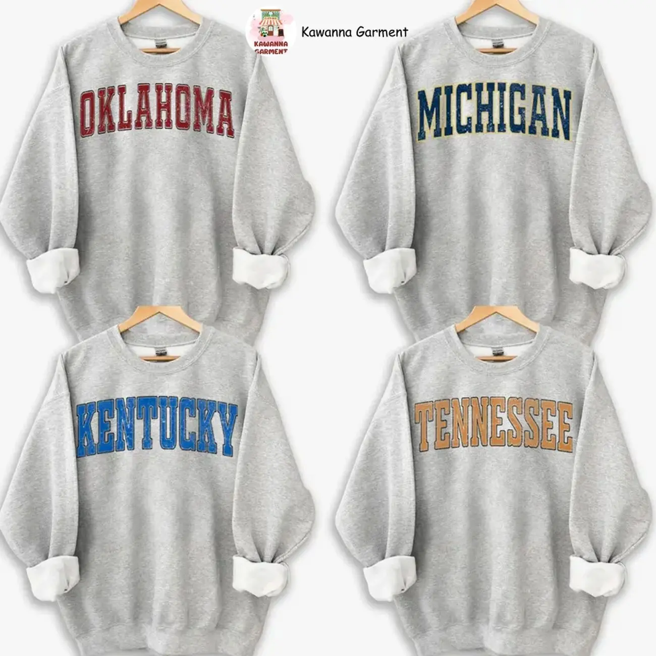 Vintage Varsity College Sweatshirt – Ash Grey, Unisex Classic Fleece Pullover with a Retro Athletic Style, Perfect for Everyday Layering, Football Fan Gift for Men & Women