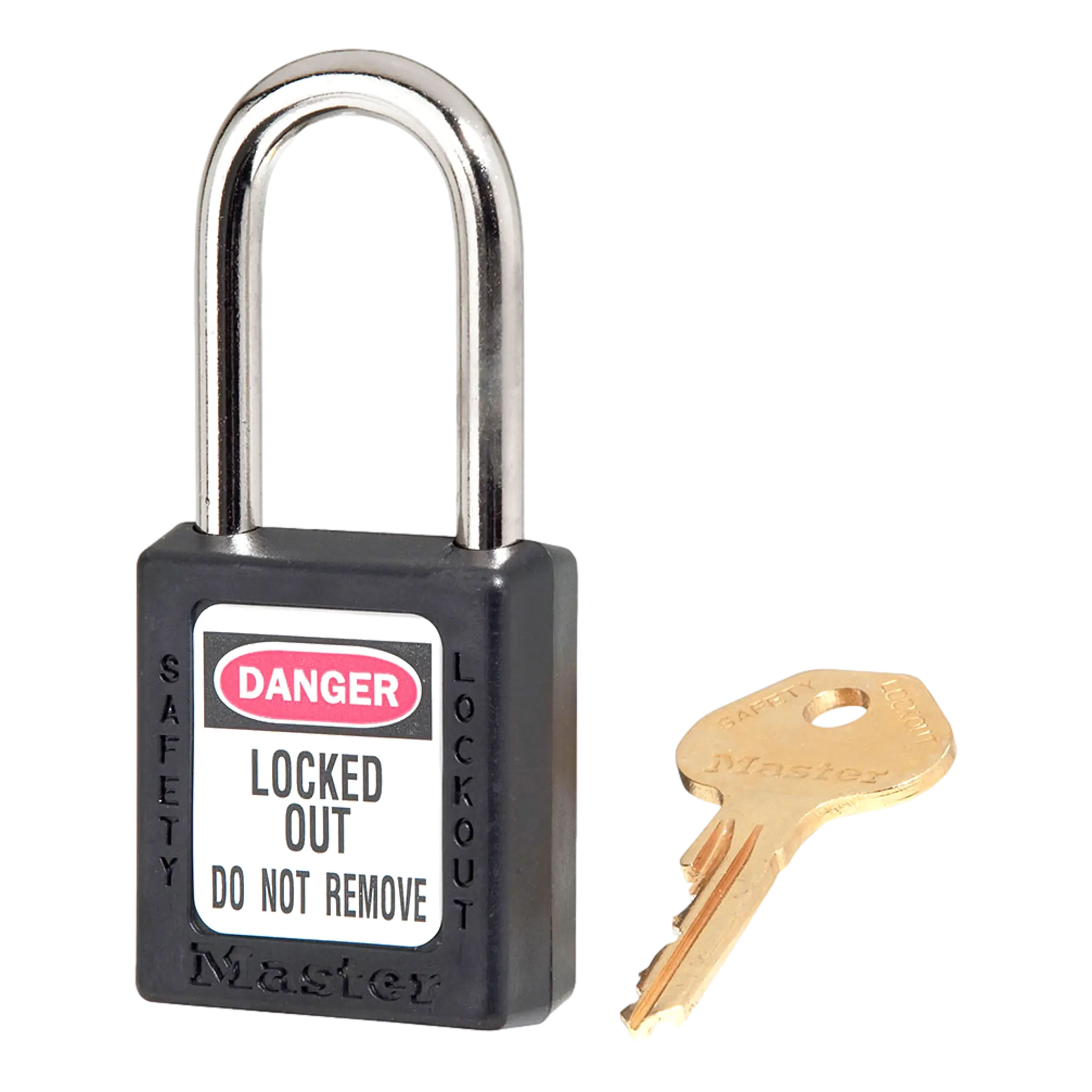 Master Lock 410MKW417BLK Keyed Different Safety Padlock Black Aluminum 1.5 Inch