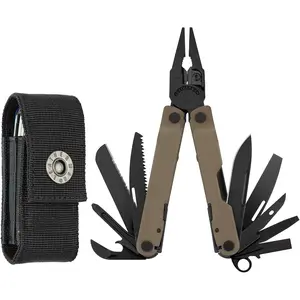 , Rebar Multitool with  Replaceable Wire Cutters and , Coyote Tan with Nylon Sheath