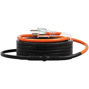 VEVOR Self-Regulating Pipe Heating Cable, 15FT 5W/FT Heat Tape for Pipes Freeze Protection, Water Pipe Heat Cable with Built-in Thermostat Protects PVC Hose, Metal and Plastic Pipe from Freezing