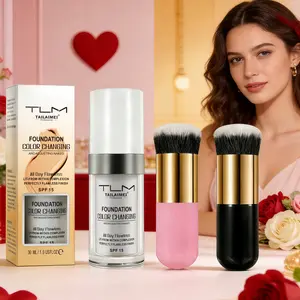 30ML Color Changing Foundation Liquid, Includes 1 Capsule Brush, Long Lasting, Even Skin Tone, Concealer, Perfect Gift