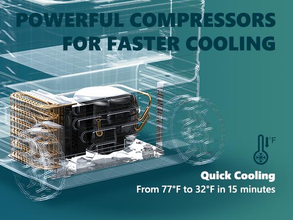 EUHOMY 12V Refrigerator (24/37/53Quart /23L/35L/50L) supports 12V/24V DC & 110-240V AC. Portable with -4°F~68°F range, it features wheels, 2 baskets, and large cooling zone. Ideal for RVs, travel, Truck, Boat EUHOMY 12V Refrigerator (24/37/53Quart /23L/35L/50L) supports 12V/24V DC & 110-240V AC. Portable with -4°F~68°F range, it features wheels, 2 baskets, and large cooling zone. Ideal for RVs, travel, Truck, Boat