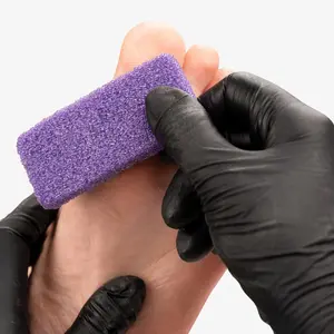 PU Double-Sided Foot Pumice Stone - Reusable Foot Care Callus Remover Tool for Exfoliation, Purple & Yellow Dual-Texture (Rough & Smooth) for Dead Skin & Hard Skin, At-Home SPA Pedicure