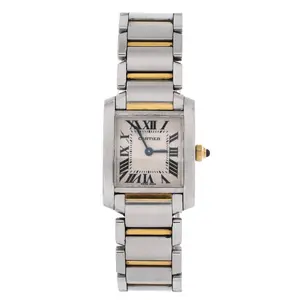 Pre-owned Cartier Tank Francaise Quartz Watch Stainless Steel and Yellow Gold 20 by Rebag