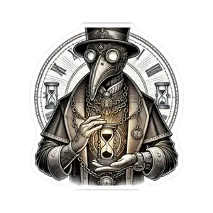 Vintage Plague Doctor Stickers, Gothic Laptop Decals, Unique Gift for Halloween or Steampunk Decor, Decorative Waterproof Stickers vinyl sticker waterproof sticker bullet journaling cute cartoon