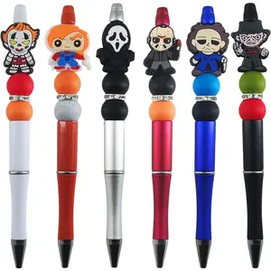 6 count  Movie Role Pen,Novelty Halloween Spooky  Pens For School Office Supplies With  And Adults (ABCDEF)