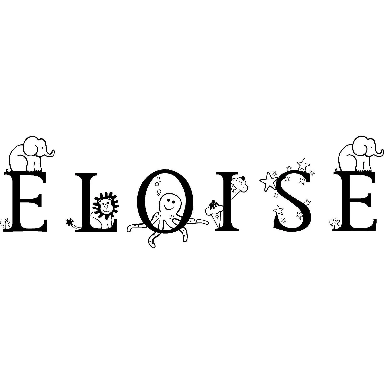 Custom Personalized Baby Kid Child Kids  Room Name Vinyl Wall Lettering Decal