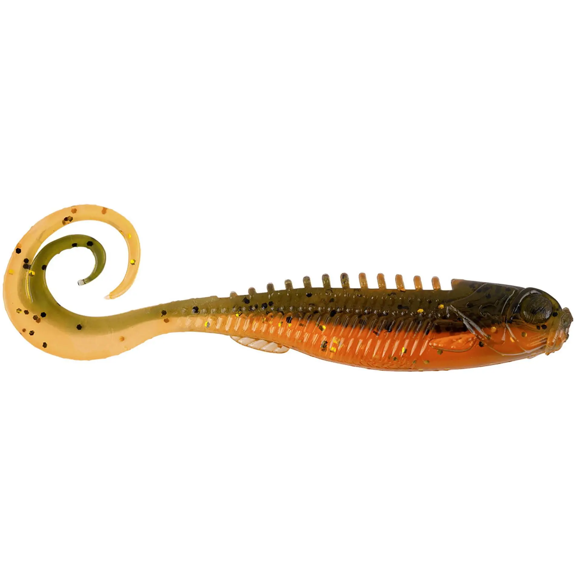Northland Tackle Eye-Candy Grub Soft Fishing Worms - 5-Pack Fishing Equipment Lures, 3 Inches In Length, Double Curl, Jig Trailer