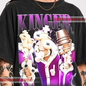 Kinger T-Shirt, The Amazing Digital Circus Vintage Tee, Ja Pomni Characters Shirt, Gift For The Amazing Digital Circus Fan FD