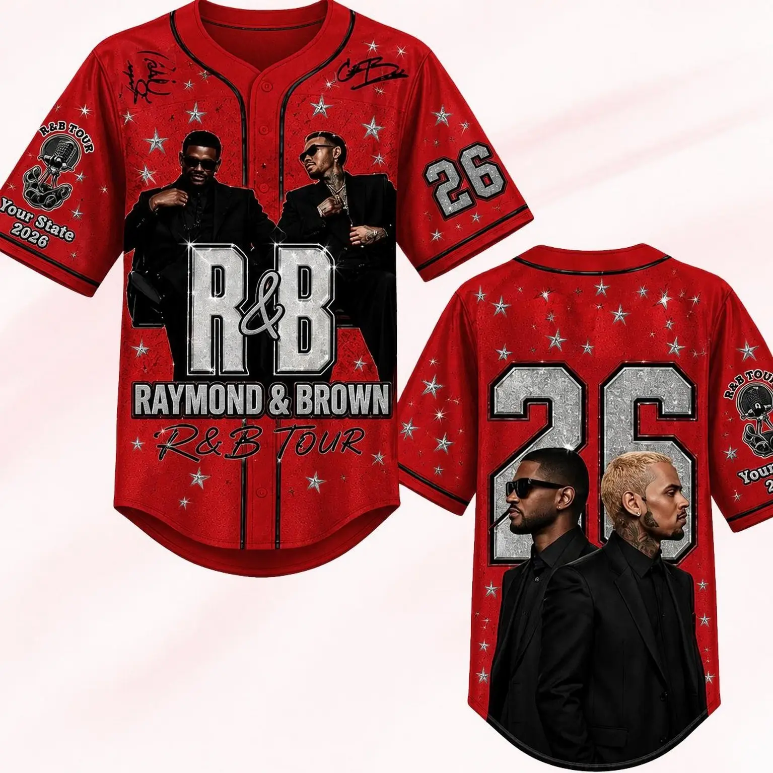 [X-26] The R&B Music Art 2026 R&Brown Music Art 2026 | Over Sublimation Print Breathable Mesh Construction Streetwear-Fit