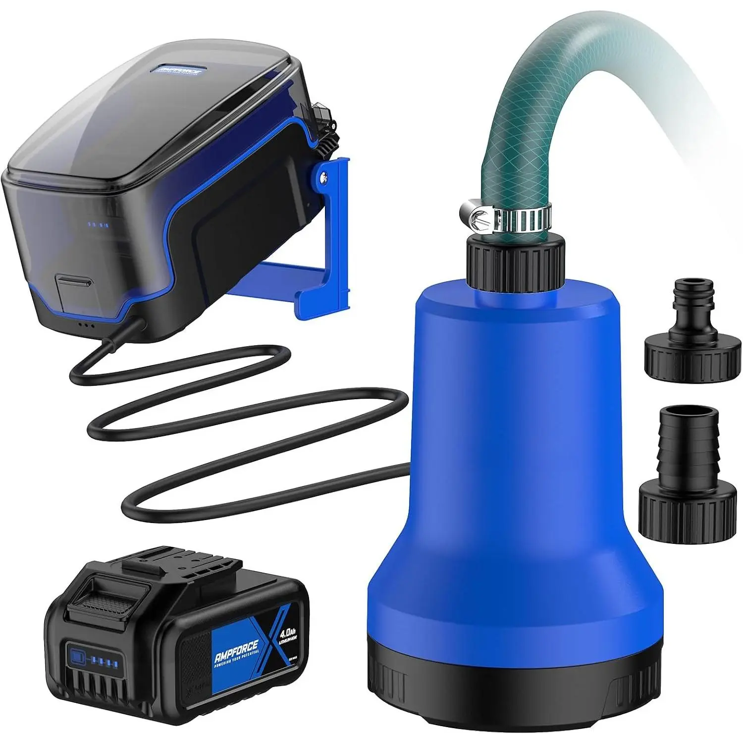 20V Cordless Submersible Water Transfer Pump, 1003 GPH Portable Sump Pump, 4.0Ah   Water Pump Runtime 1H Ideal for Pool, , Hot Tub, Garden, Flood , and Outdoor Projects