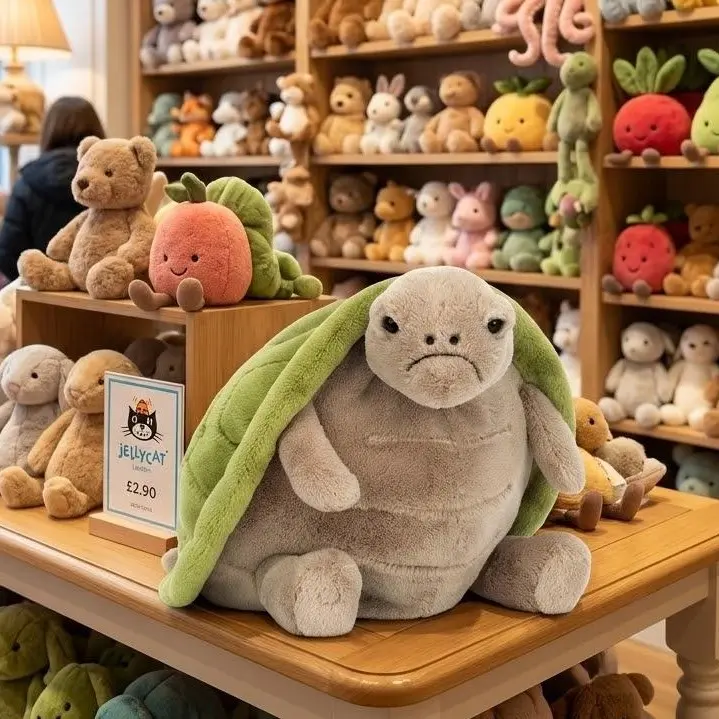 Jellycat Moody Turtle Plush Soft Companion for Cozy Spaces and Collectors
