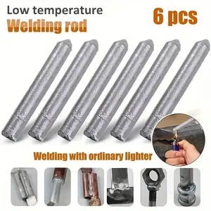6pcs Universal Low Temperature Welding Rods, Multi-Functional Aluminum Tool for Copper Iron Aluminum Stainless Steel PVC Repair, Welding Accessories