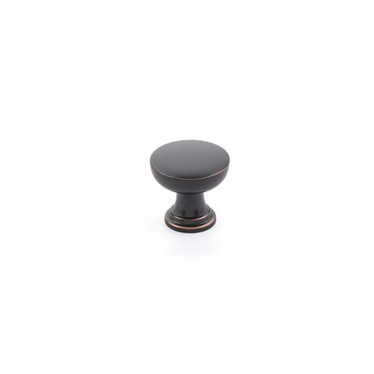 Emtek Solid Brass Overland Cabinet Knob, 1.25 in (1-1/4 in Diameter), Oil Rubbed Bronze, with Installation Screws