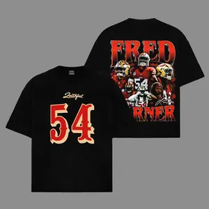 Fred Warner 54 All-Pro Fred For The Faithful Cotton Shirt (Made In US), Niner Empire Outfit, Faithful to The Bay! Game Day Outfits, Gift For Football Fans, Football Graphic Shirt [Tshirt - Sweatshirt - Hoodie]