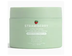 Strawberry Barrier Repair Eczema Relief Cream Colloidal Oatmeal 3% + Ceramides + Niacinamide – Intensive Moisturizing Treatment for Dry, Itchy, Sensitive Skin – Face & Body [5 OZ]