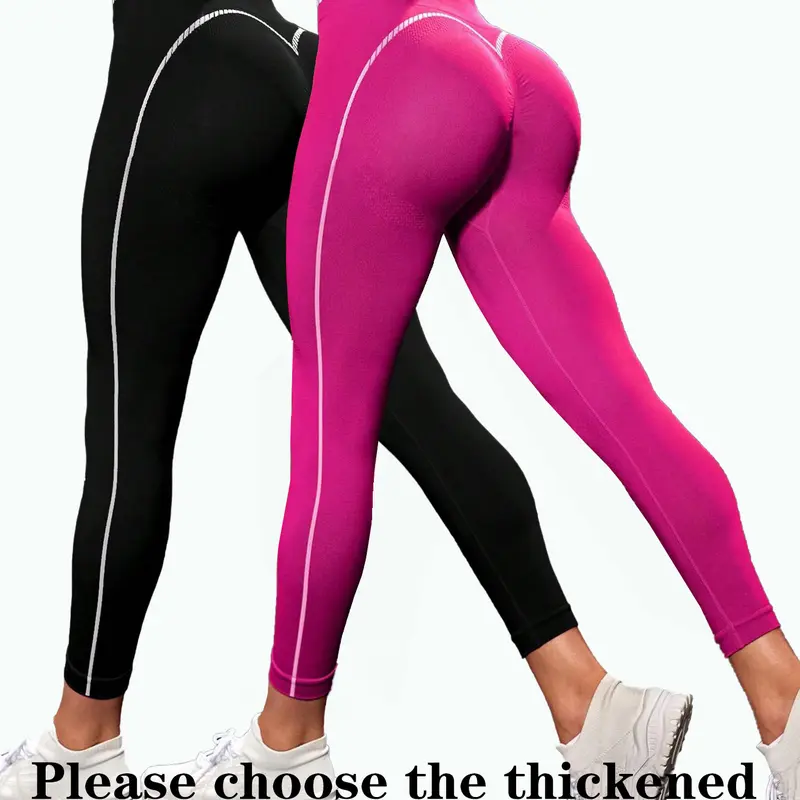 Women's Colorblock Letter Tape High Waist Sports Leggings, High Stretch Seamless Yoga Leggings, Ladies Sportswear for Indoor Outdoor Wear High Waisted Athletic Leggings, Stretchy Workout Leggings, Gym Workout Sportswear, Highwaisted Yoga