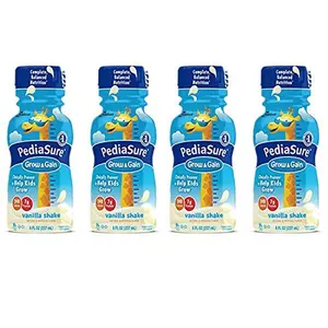 PediaSure Grow & Gain Nutrition Shake For Kids, Vanilla, 8 fl oz (Pack of 4)