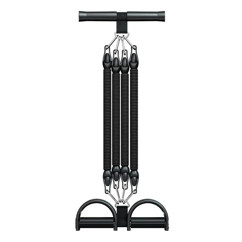Lonshine L10 Upgrade Functional 4-Tube Adjustable Resistance Pedal Bands - Portable Full Body Strength Train Kit with Handles, Adjustable Straps, Ankle Straps, Stirrup Puller for Core Legs Workouts