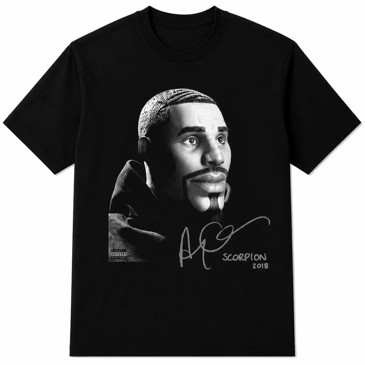 "Drake Scorpion 2018  Oversized Black Tee - 100% Pure Cotton Vintage Hip Hop Graphic T-Shirt"