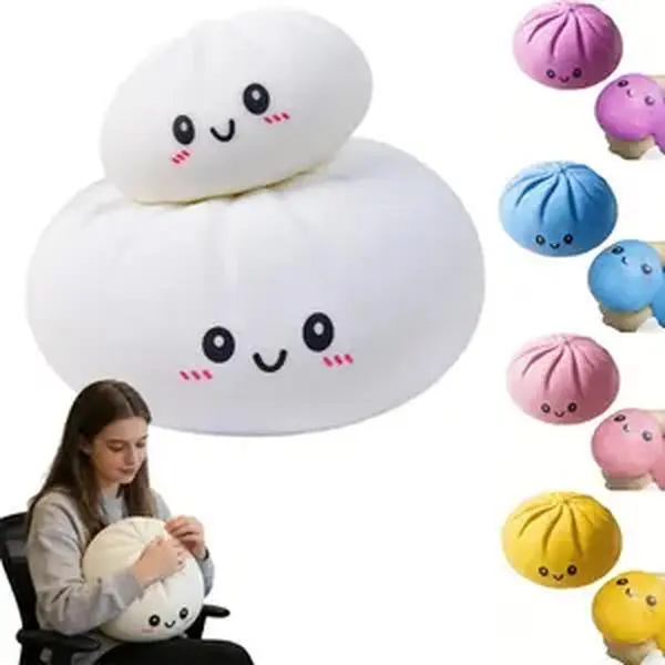 Giant 9.84/5.91inch Glitter Rainbow Dumpling Squishy, Ultra Soft Squeeze Fidget Toy, Anxiety Relief Decompression Gift for Kids & Adults