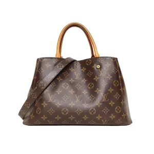 Pre-owned Louis Vuitton PVC Tote Bags Montaigne BB 29 Monogram gold Buckle 2015