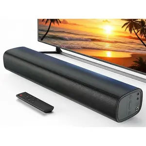 Surround Sound System for TV, 40W Compact Soundbar, 14.2 Inch Wall Mountable TV Speaker, Home Audio Speaker for TV Computer Projector