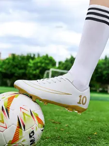 Unisex Kids Football Shoes, Professional Long Stud Training Cleats, Anti-Slip Breathable Youth Soccer Shoes for Students, All Seasons Sporty Style