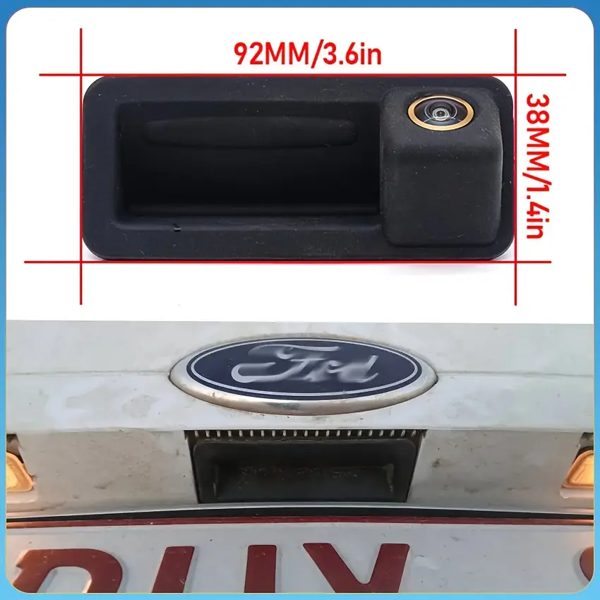Vehicle Safety Accessory Trunk Handle Reverse Camera with Night Vision - Hardwired Car Rear View Backup Camera for LAND for RoveR Freelander 2, for Ford Focus 2/Mondeo/S-Max/Kuga/Fiesta & More