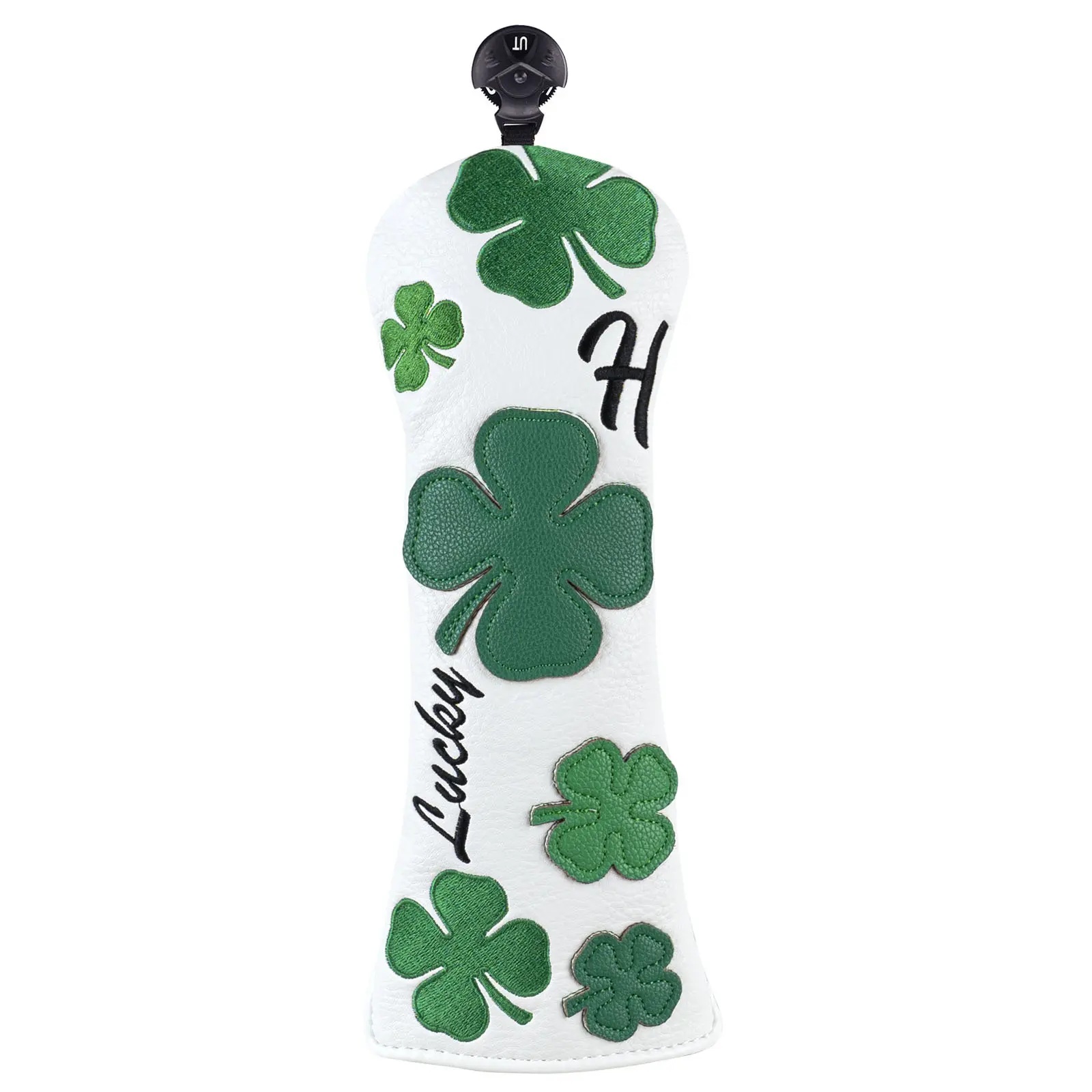 Craftsman Golf Green Lucky Clover Headcover Blade Putter Cover Compatible with all major brands of golf clubs Custom Version with Your Name Stitched