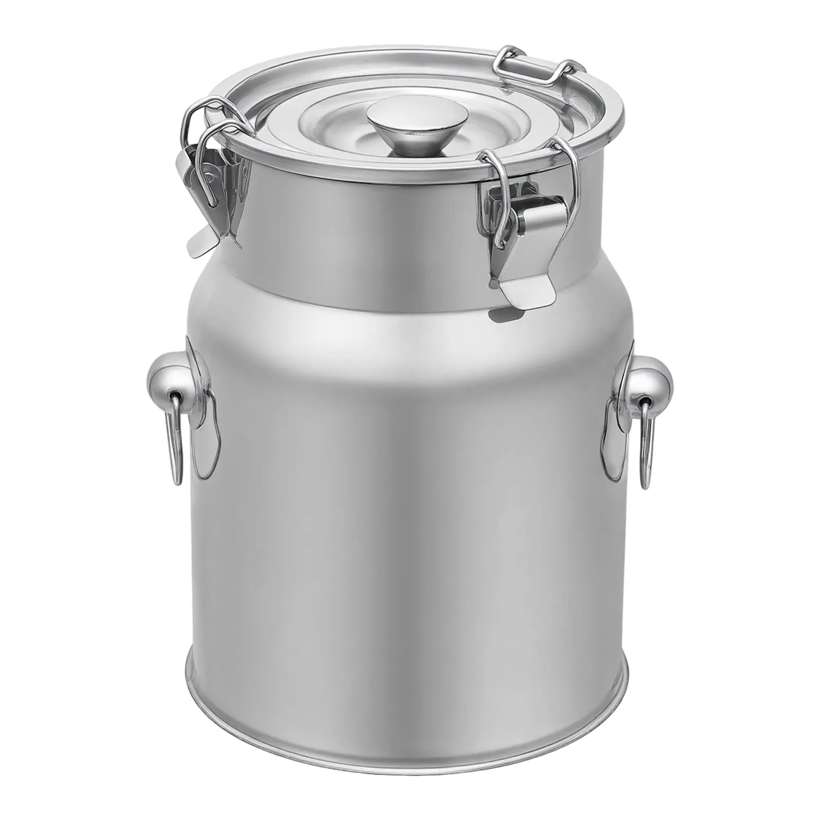 1.32 Gallon 201 Stainless Steel Sealed Bucket with Locking Lid & Silicone Seal, Leakproof Airtight Storage Container for Milk Juice Oil Rice Grains, Home Kitchen Restaurant Use Father Son High School Graduation Gift