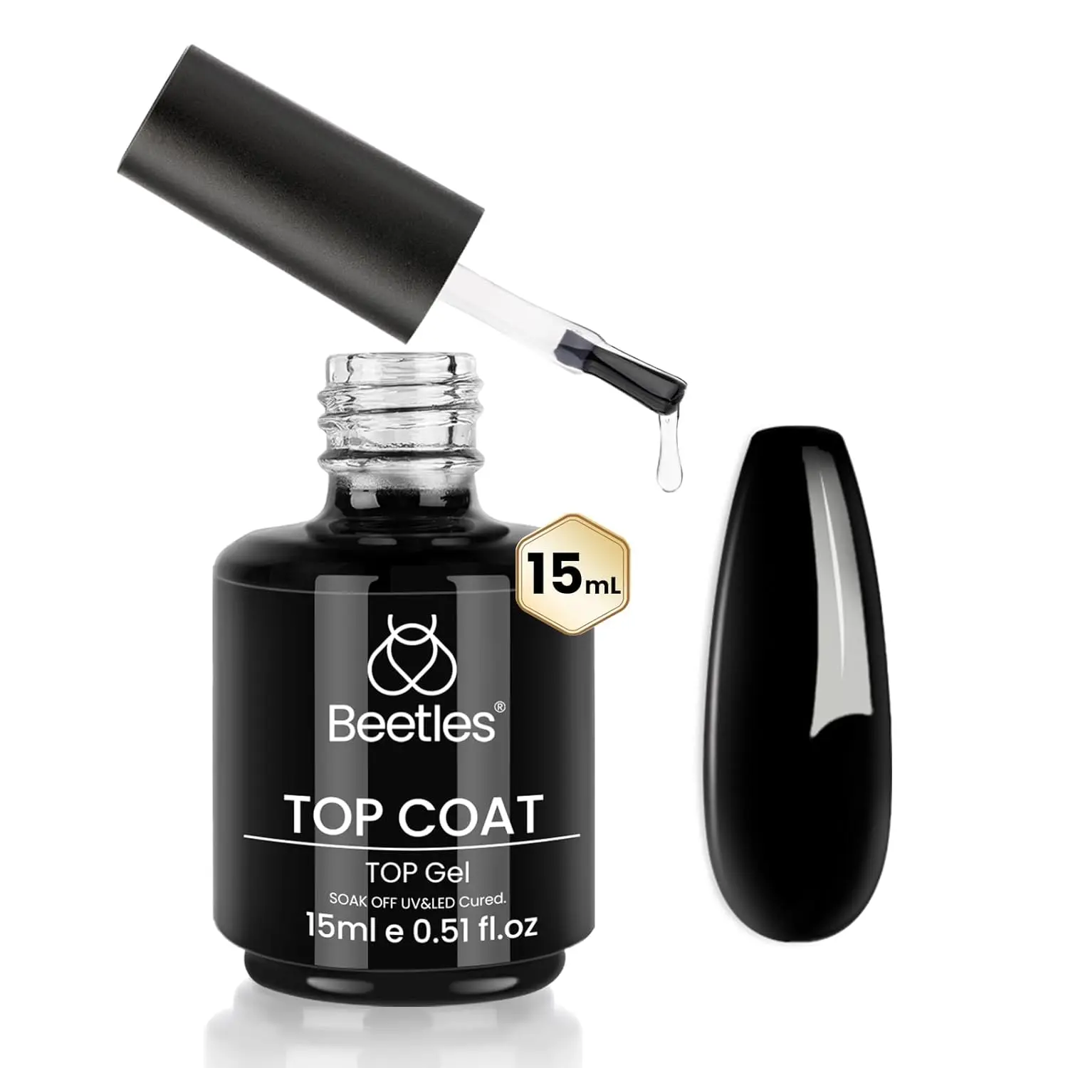 15ML No Wipe Top coat High Gloss Shiny
