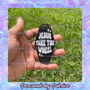 Jesus Take the Wheel | Retro Motel Keychain