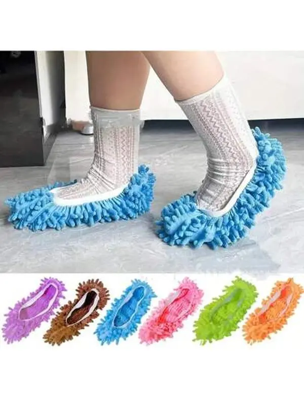 1pc Multifunctional Floor Dust Cleaning Mop Slippers, Home Floor Cleaning Shoes,Garden Tools