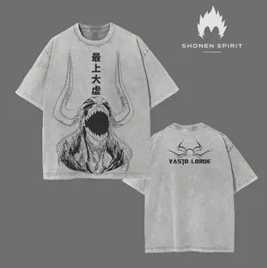 "Vasto Lorde" Ichigo Kurosaki Ver.2 - Bleach Anime Double Printed Vintage Washed Unisex Oversize Anime Manga Washed Heavyweight Cotton T-shirt, gifts For Anime Fan, Anime Lover