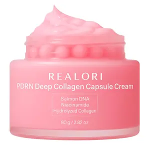 Capsule Cream with Vitamin C & Collagen – Korean Boba Moisturizer for Face, Pink Jelly Cream for Deep Hydration, Skin Repair, and Glow – Korean Skincare Gel for All Skin Types