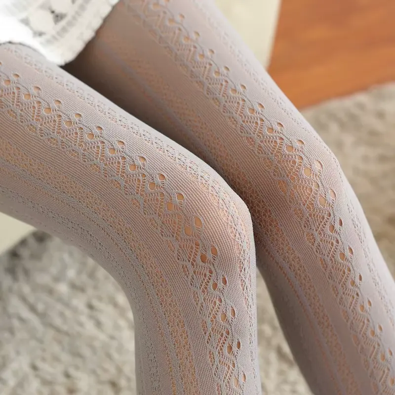 Women Lolita Tights Lace Stockings with Pattern NONE