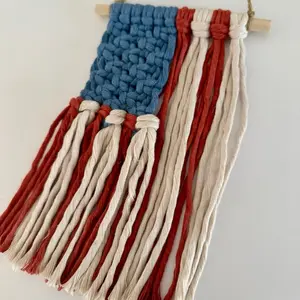 Macrame American Flag DIY kit, learn how to macrame, craft kits, 4th of july, home decor