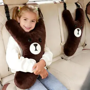 Baby Bear Y-Shaped Pillow, Car Seat Neck Support Cushion, Travel Sleep Pillow, Creative Design, Suitable for Long Trips, Baby Shower Gift, Car Seat Attachment, Car Seat Headrest Furry