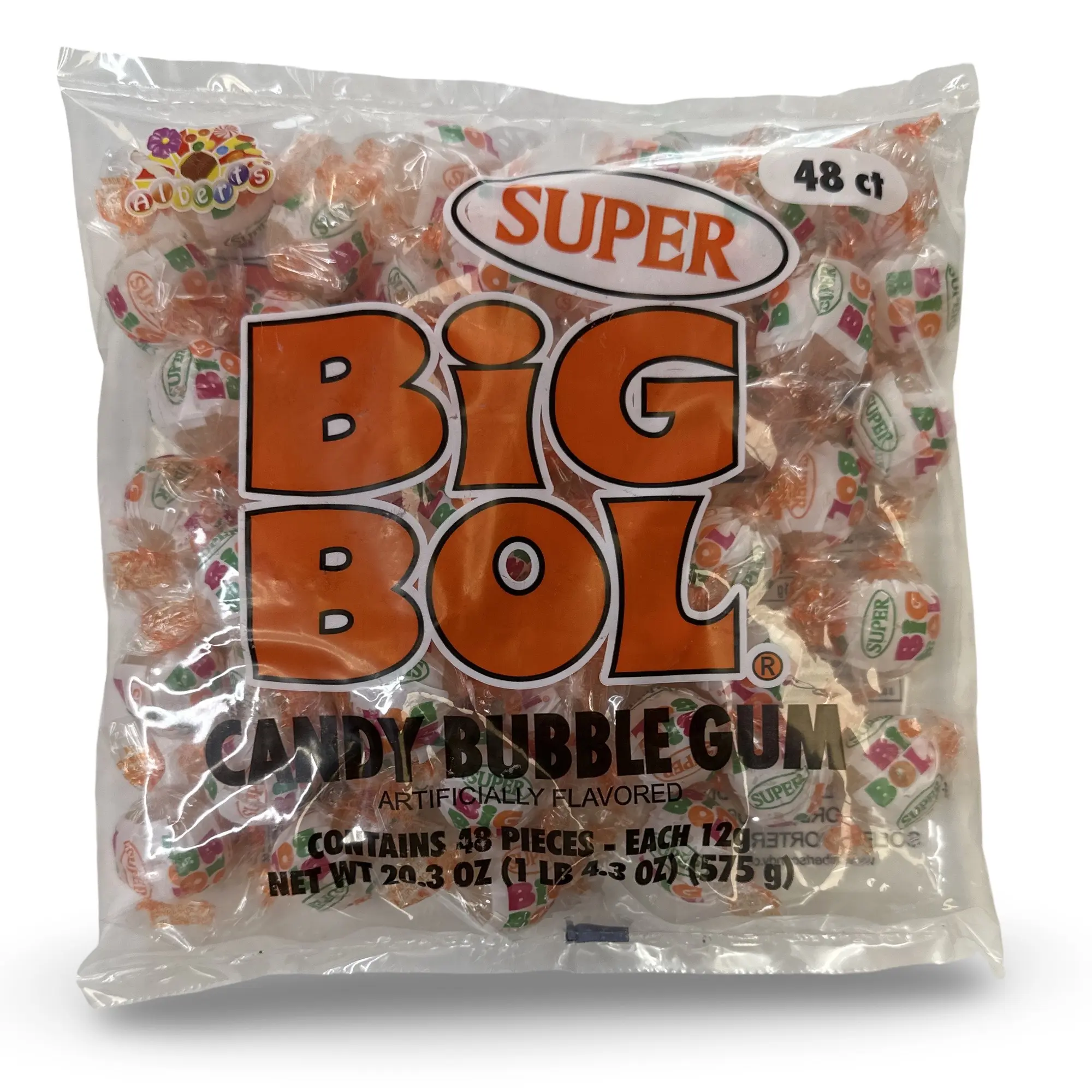 Big Bol Chewy Classic Candy Bubble Gum, Over 1.25 lbs. , 48 Count Bag Big Bol Chewy Classic Candy Bubble Gum, Over 1.25 lbs. , 48 Count Bag