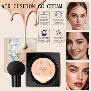 Lightweight CC Cream, Oil-Control Bb Foundation, Hydrating Long-Lasting Makeup, Suitable for Oily & Dry Skin, Portable Cushion Foundation