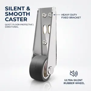 2PCS Universal Door Guide Wheels, Bottom Support Rollers for Sliding Doors, Anti-Sag Floor Guide Casters, Smooth Translation Door Pulley
