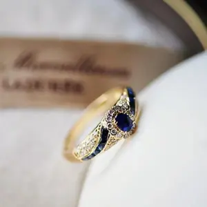 1 Fashionable 18k Gold-plated Ring with Sparkling Imitation Zirconia Decoration, Suitable for Daily Wear By Men and Women