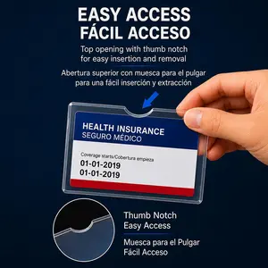 New Medicare Card Holder Protector Sleeves, Social Security Card Protector, Clear PVC Water Resistant Plastic Sleeves for New Medicare/Social Security/Business/ID/Credit Cards, CHRISTMAS GIFTS