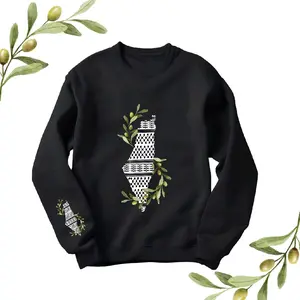 kuffeyeh Olive Palestine Sweatshirt Casual Comfort Stylish Sweaters Tops Map Menswear, womenswear sweater Cotton Hoodie