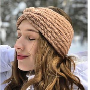 [Christmas Gift]Triple Knot Warmth Ribbed Knit Headband Set-3pcs (color-1, Standard)
